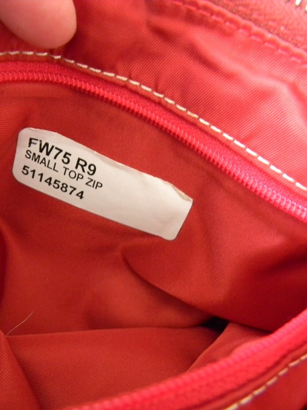 Dooney & Bourke Wayfarer RED Nylon Mini Shoulder Bag with Leather Trim Y2K - Picture 8 of 11